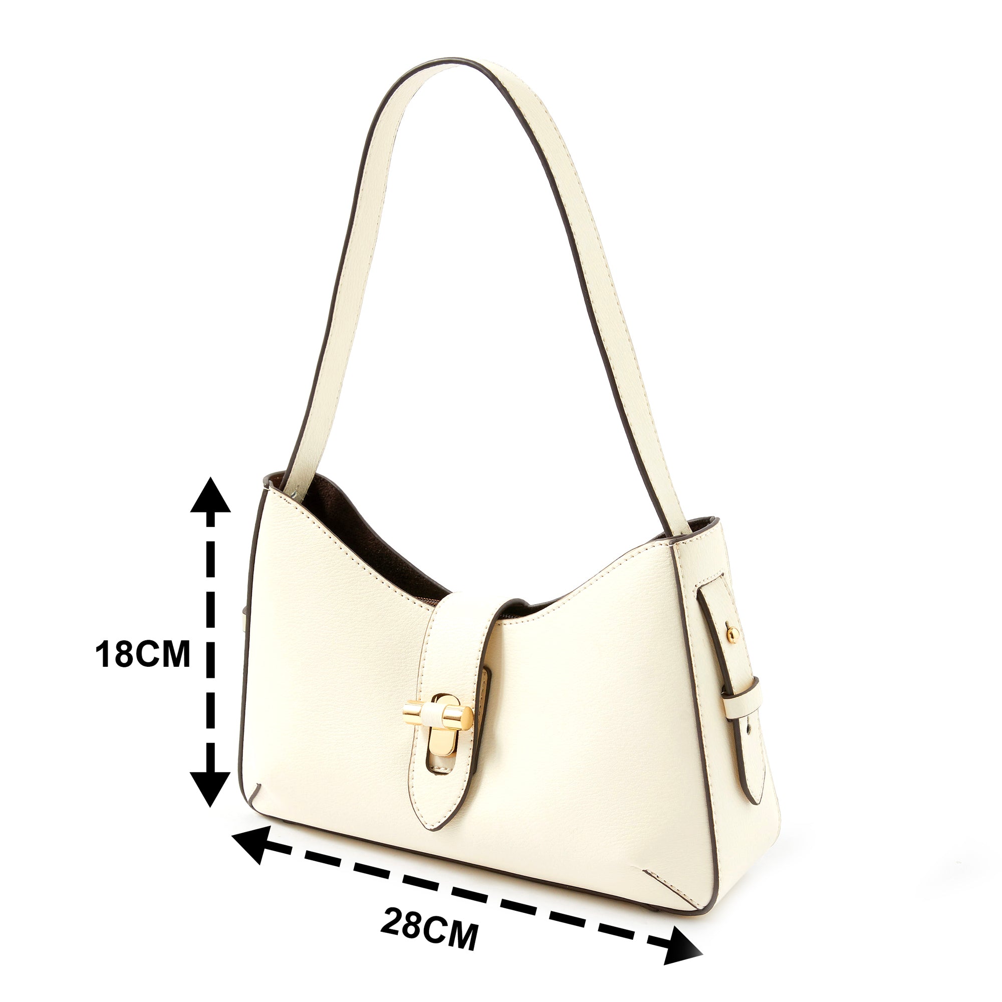 Accessorize London women's tan Talia Small Twistlock bag