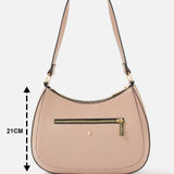 Accessorize London women's Pink Jenna Shoulder Zip Bag