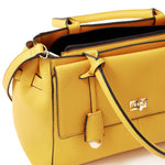 Accessorize London Women's Faux Leather yellow Sandra Grab Bag