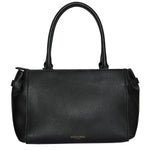 Accessorize London Women's Faux Leather Black Sandra Grab Bag