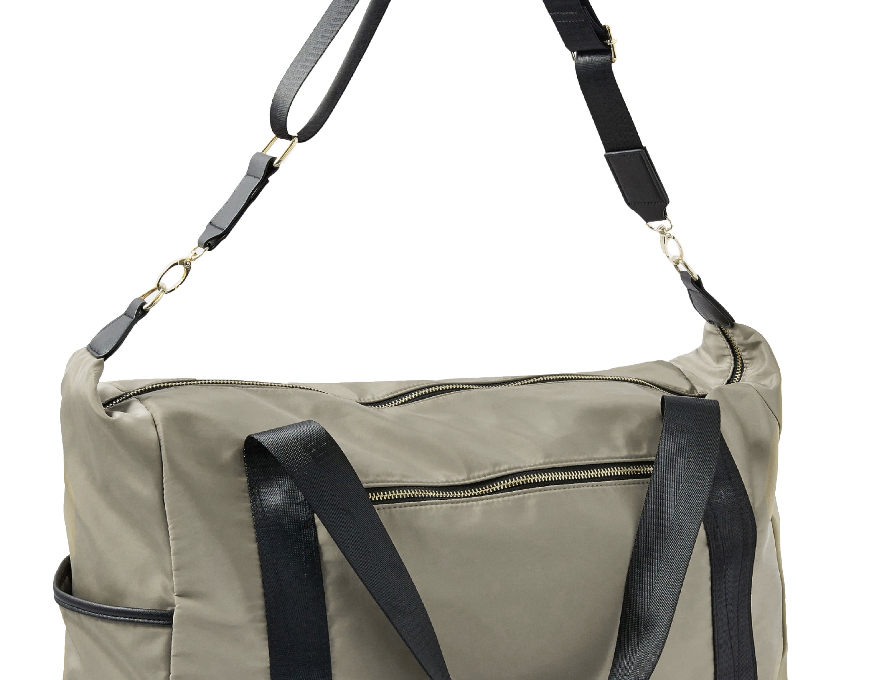 Accessorize London women's Beige Rowan Large Weekender bag