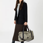 Accessorize London women's Beige Rowan Large Weekender bag