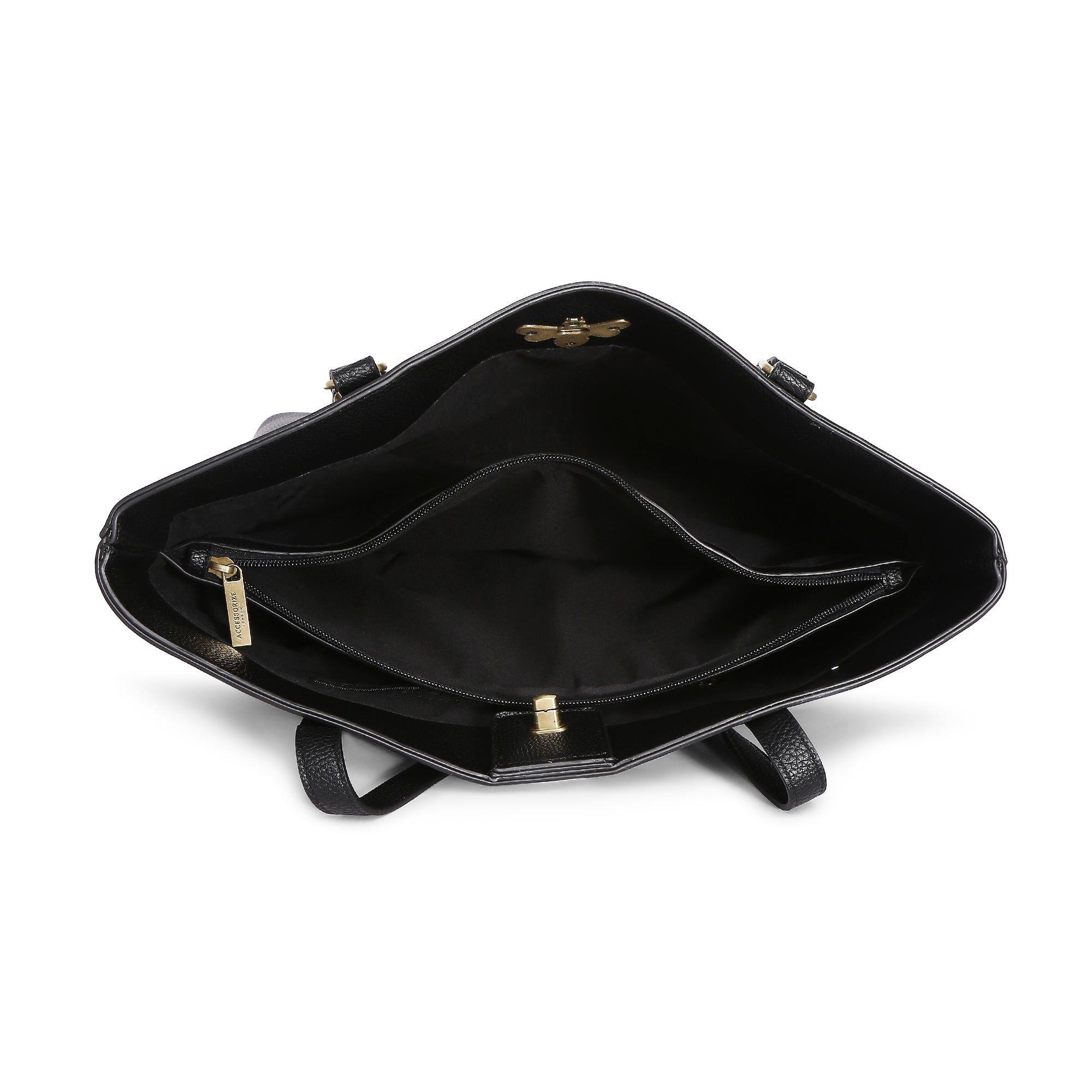 Accessorize London women's Black Britney Bee Tote Bag