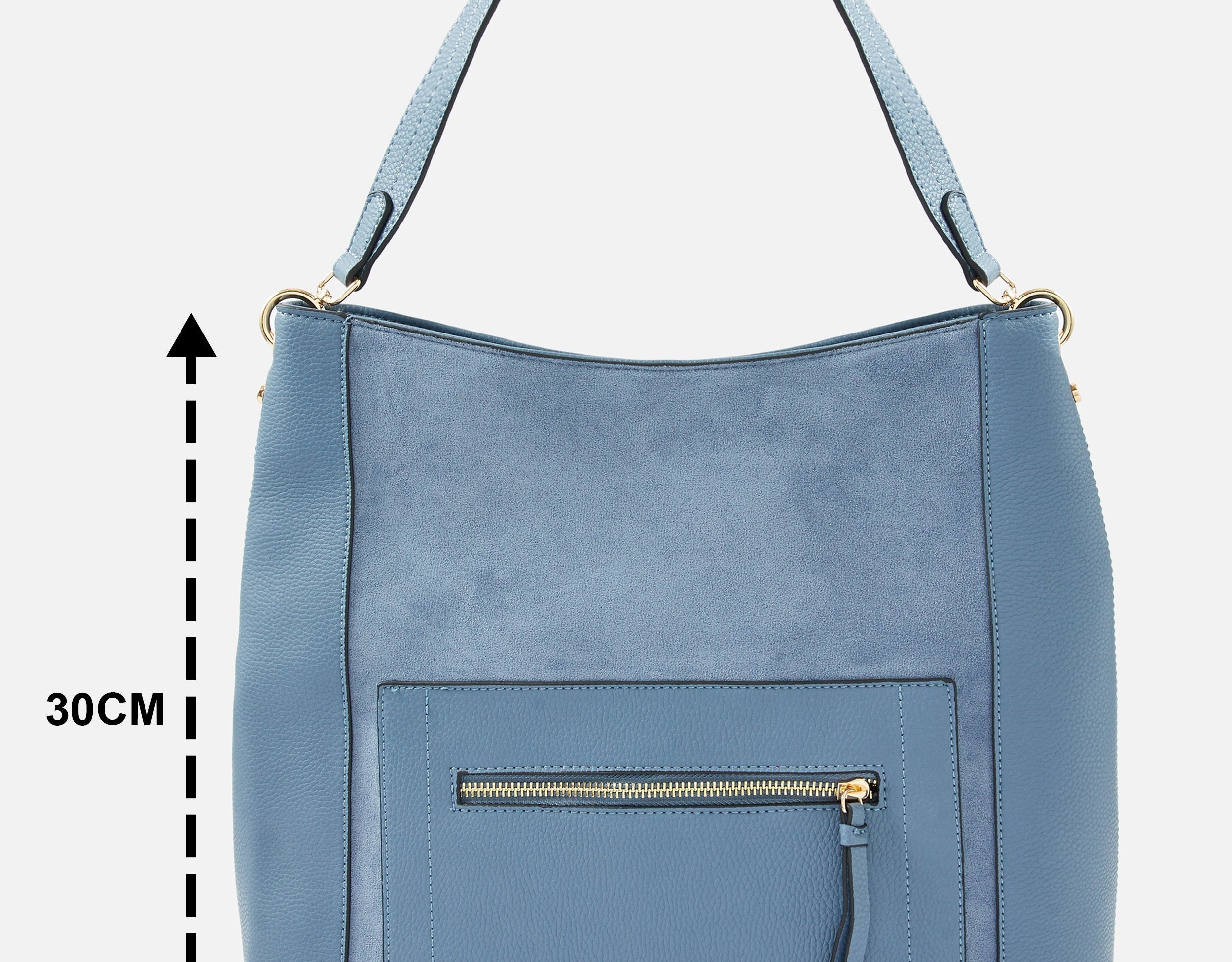 Accessorize London women's Blue Luna Hobo Shoulder Bag