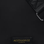 Accessorize London Women's Faux Leather Black Maci Large Messenger