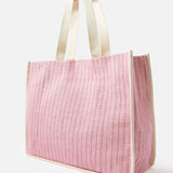 Accessorize London women's Pink fabric Esme Woven Tote bag