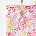 Accessorize London women's Pink Fabric Heart Shopper bag