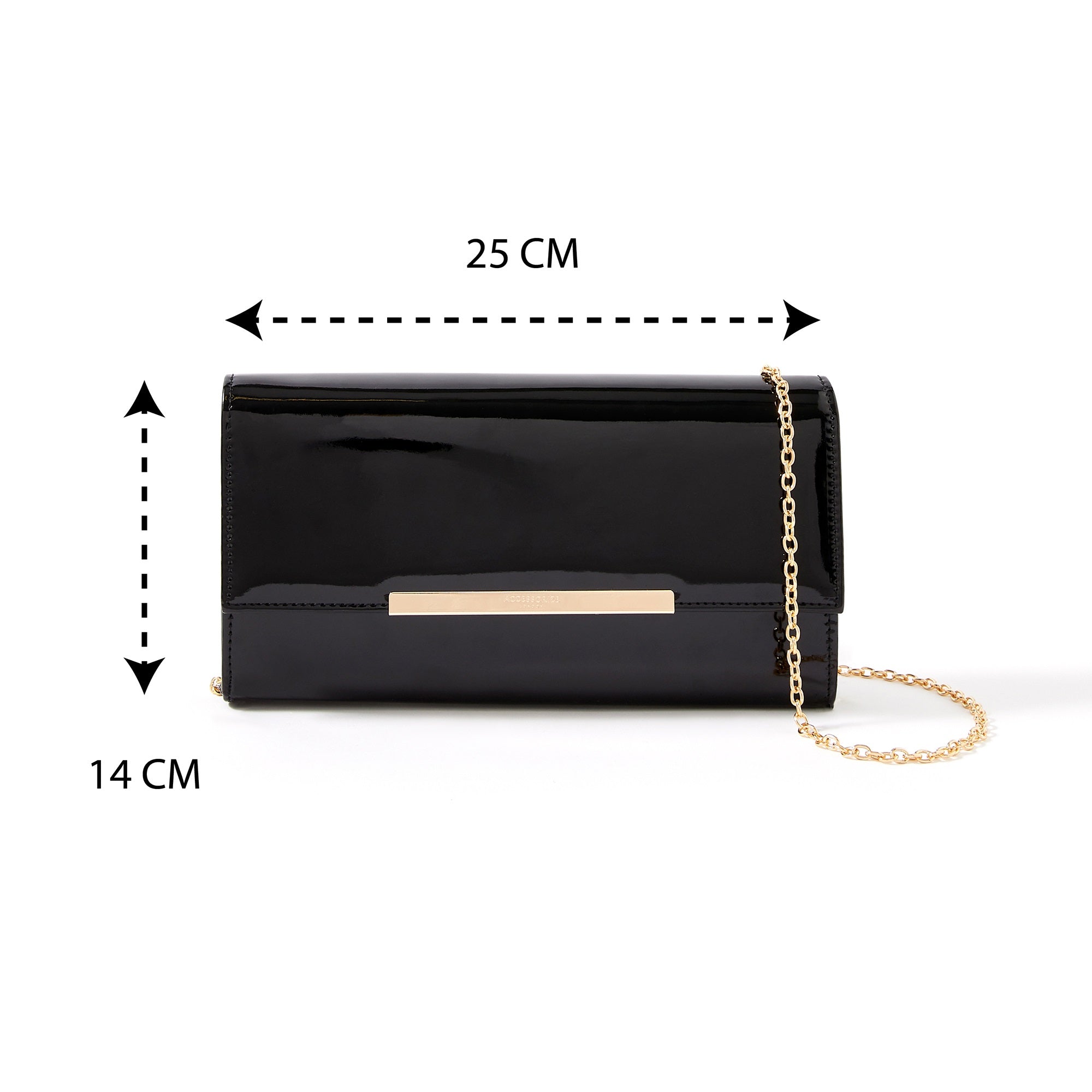 Black patent clutch on sale