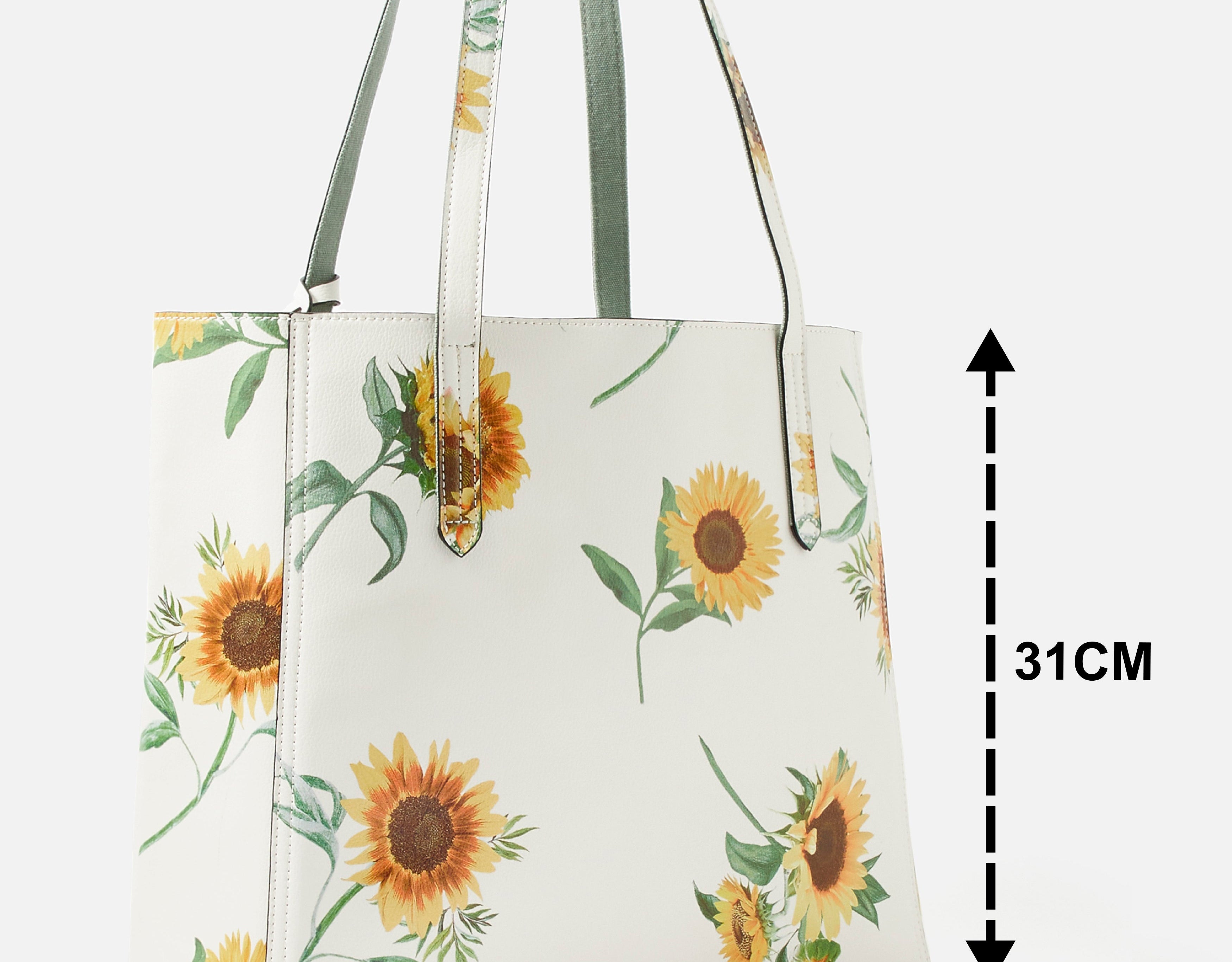 Accessorize London Tote Bags : Buy Accessorize London Womens Faux Leather  Sunflower Print Reversible Tote Bag (Set of 2) Online