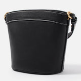 Accessorize London women's Faux Leather Danielle Detail Black Sling Bag