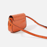 Accessorize London women's Faux Leather Orange Ruby Croc Sling bag