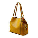 Accessorize London women's Faux Leather yellow Brooklyn Casual Shoulder bag