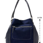 Accessorize London women's Faux Leather Navy Brooklyn Casual Shoulder bag