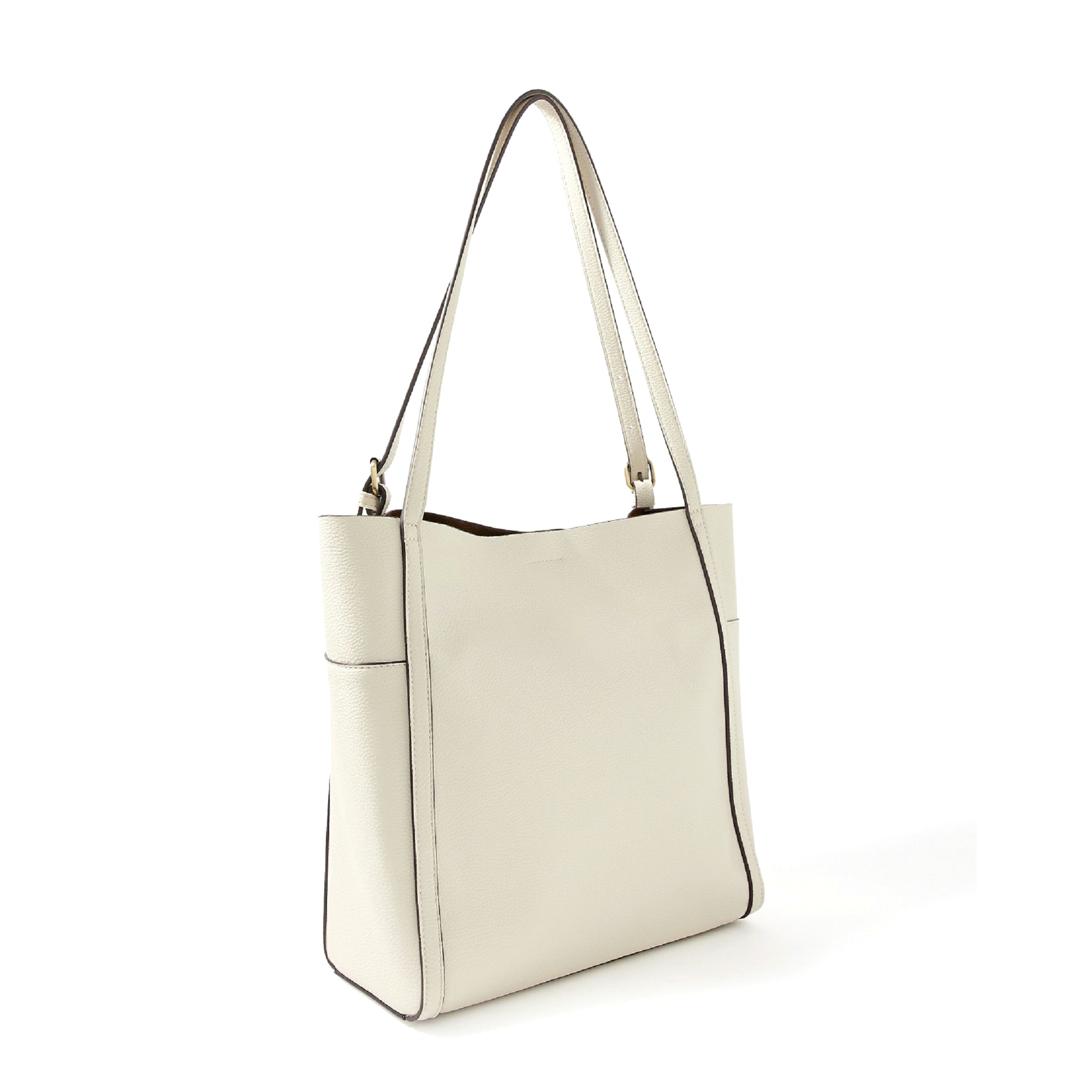 Accessorize London women's Faux Leather White Sadie Slouch Shoulder bag