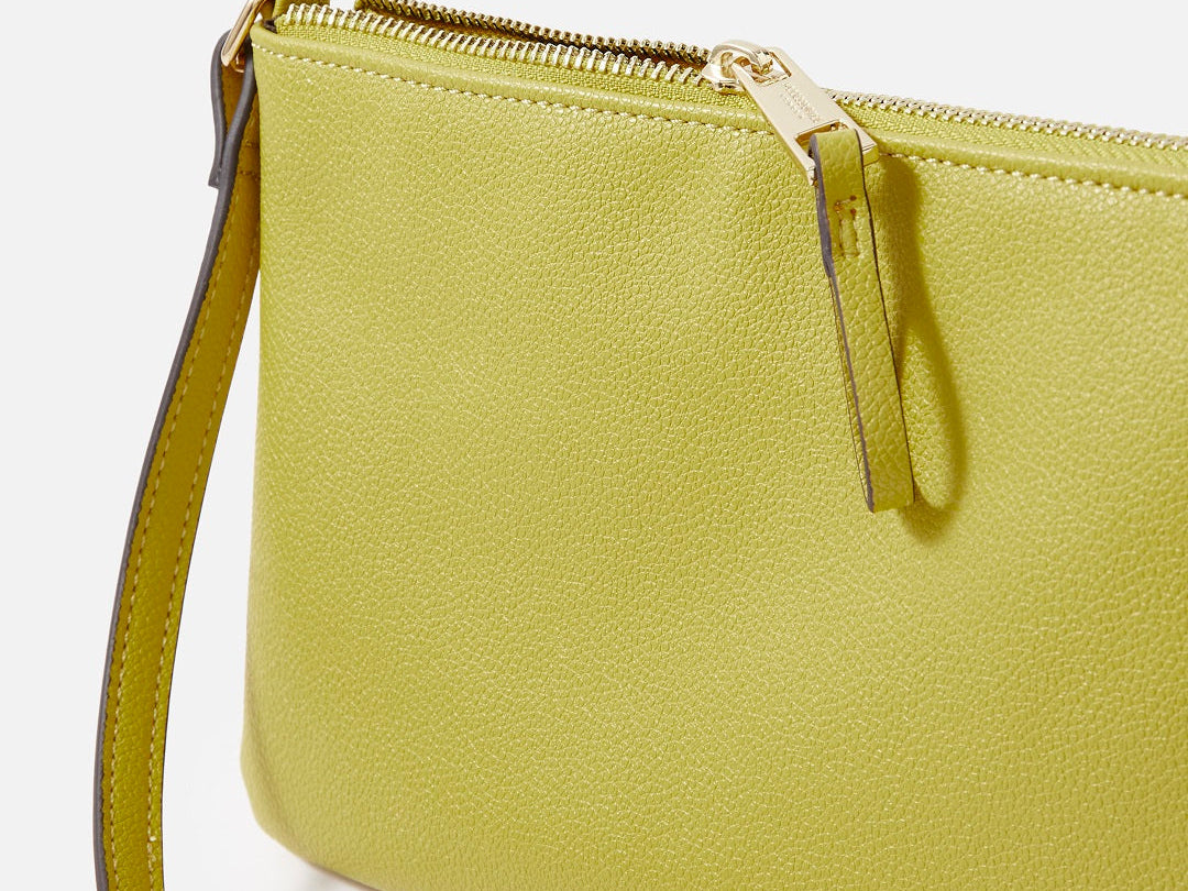 Accessorize London women's Faux Leather Lime Callie Sling bag