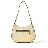 Accessorize London women's Faux Leather Gold Jenna Shoulder Zip bag