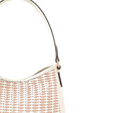Accessorize London women's Faux Leather Pink Weave Shoulder bag