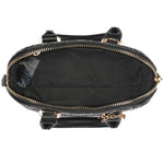 Accessorize London Women's Faux Leather black A Logo Handheld Bag