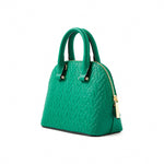 Accessorize London Women's Faux Leather Green A Logo Handheld Bag