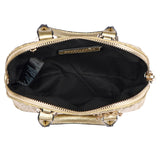 Accessorize London Women's Faux Leather Gold A Logo Handheld Bag