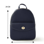 Accessorize London Women's Faux Leather Navy Ricki small backpack