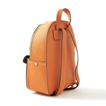 Accessorize London Women's Faux Leather Orange Ricki small backpack