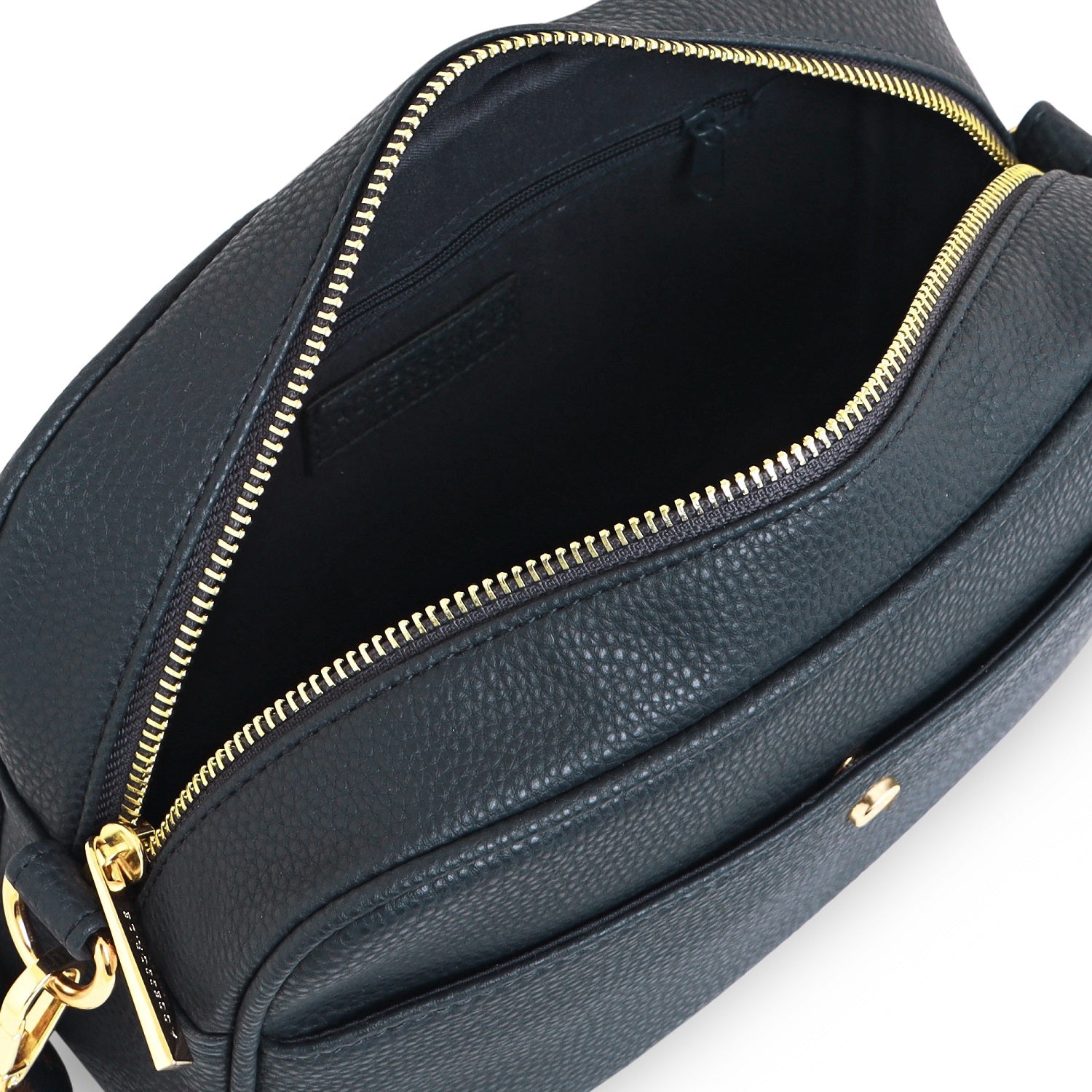 Accessorize London Women's Faux Leather Navy Leopard strap camera Sling bag