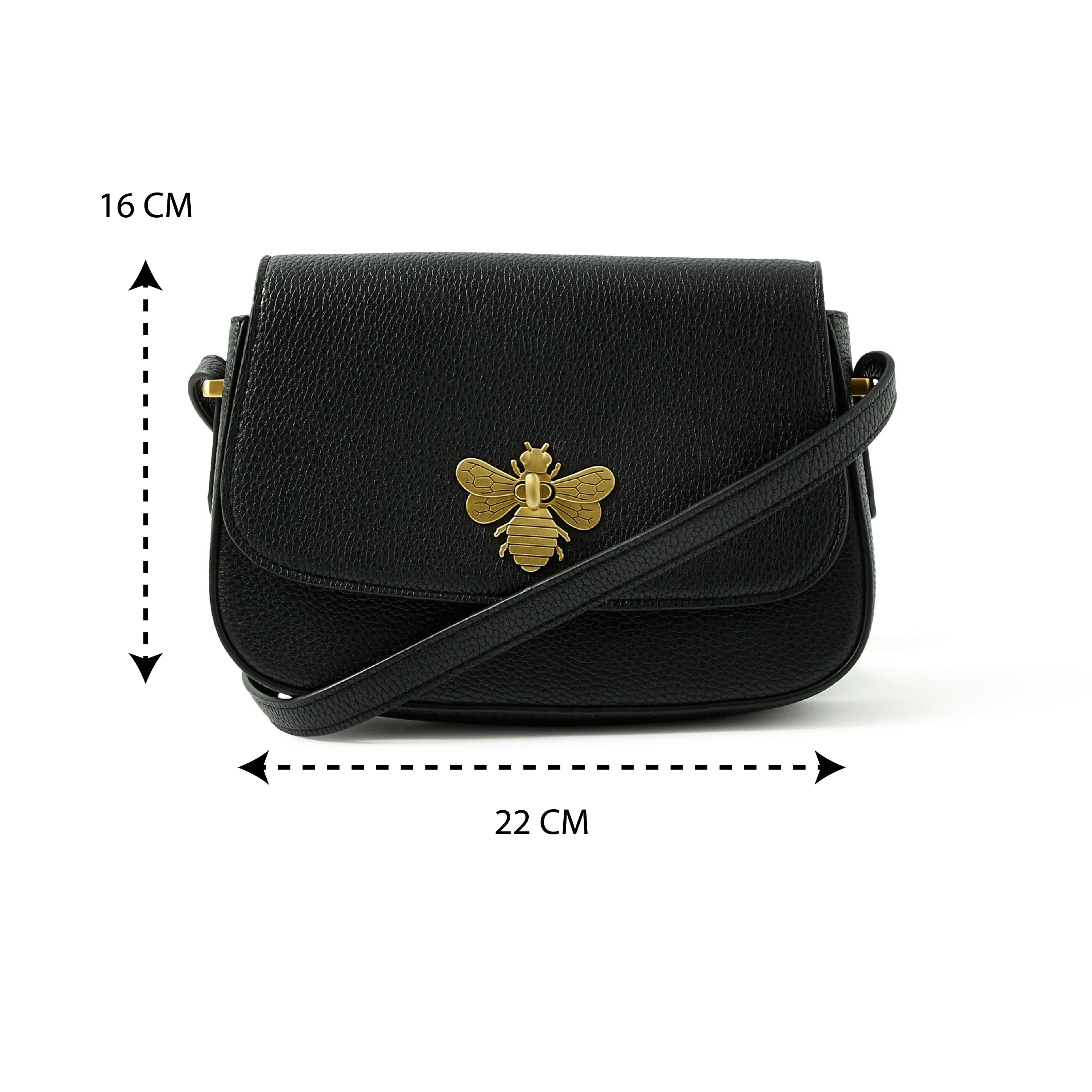 Quilted Design Ladies Gold Bee Tassel Crossbody Women Shoulder Side Handbag  1071 | eBay
