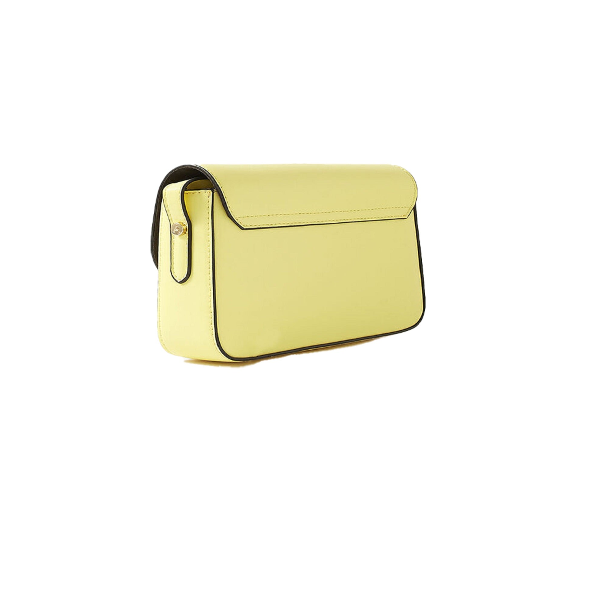 Accessorize London Women's Faux Leather Yellow Lexi Lock Sling bag