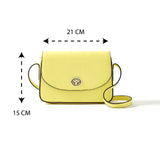 Accessorize London Women's Faux Leather Yellow Lexi Lock Sling bag