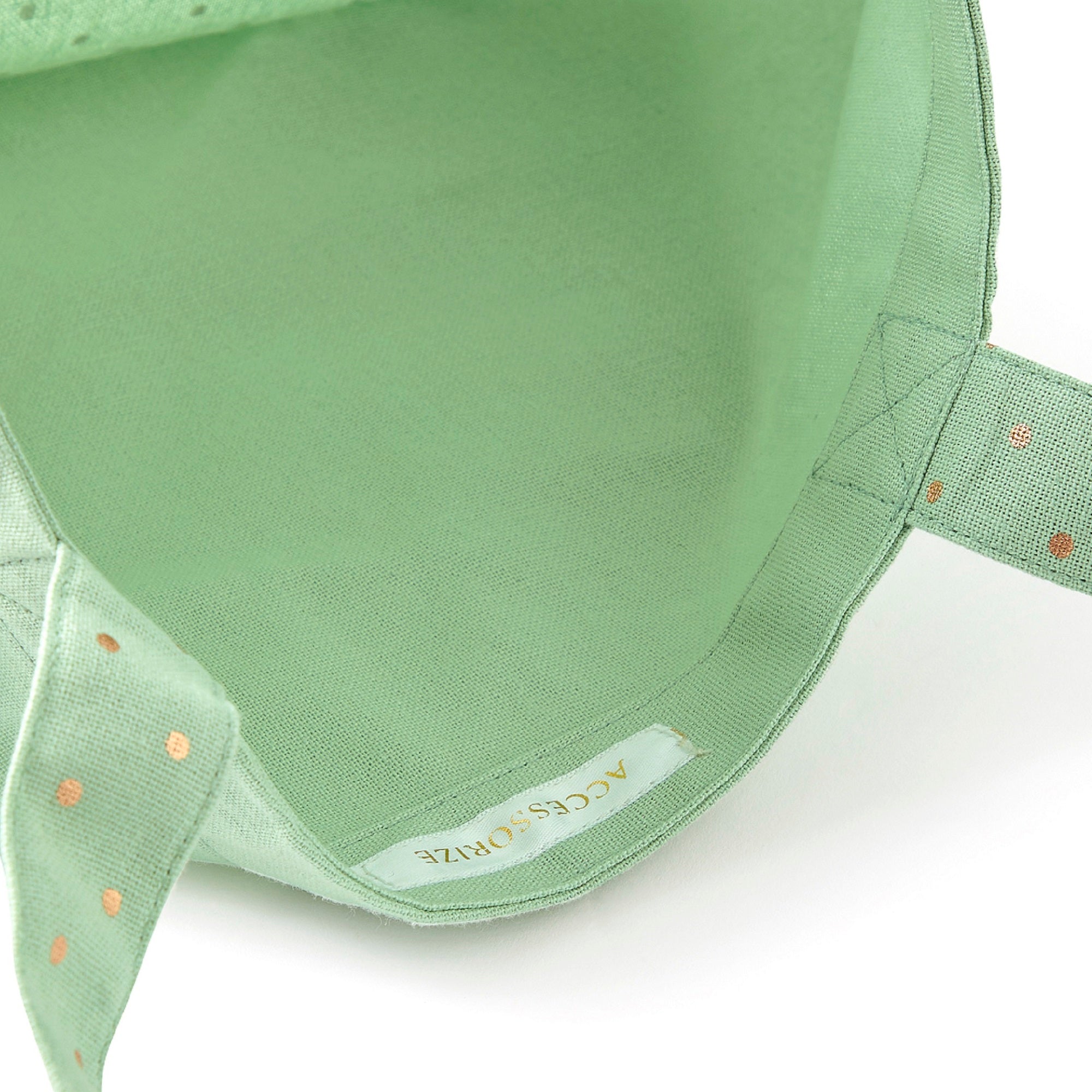 Accessorize London Women's Cotton Green Printed Shopper Bag