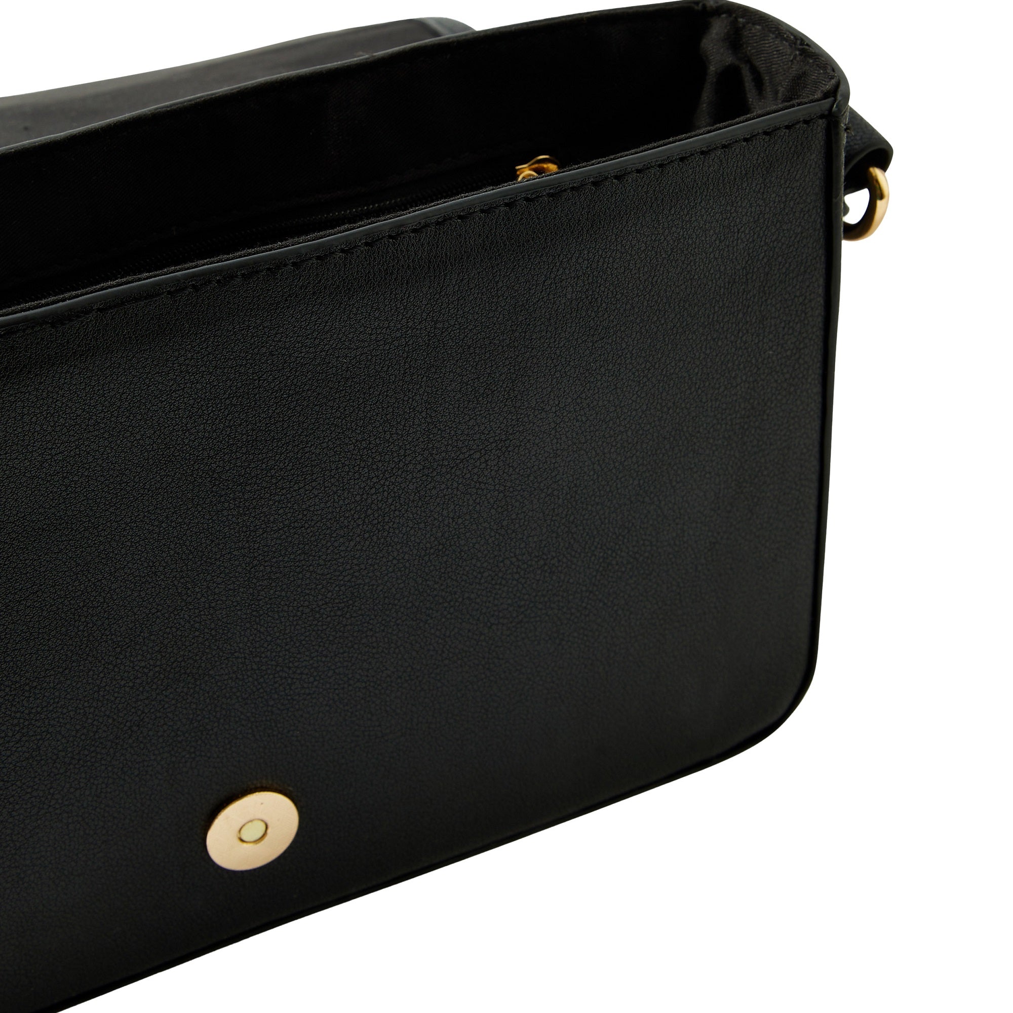Accessorize London Women's Faux Leather Black Weave Sling Bag