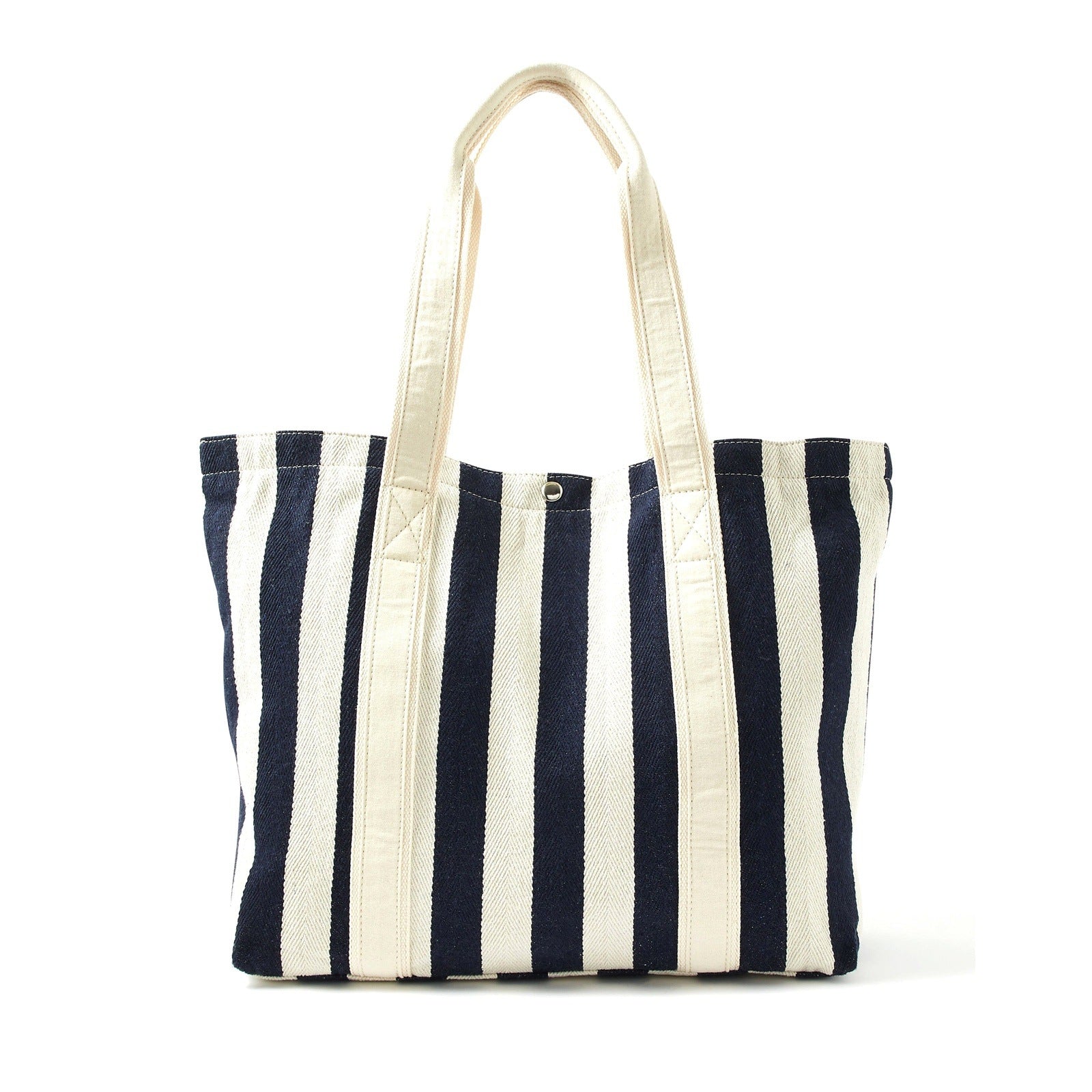 Accessorize London Women's Faux Leather Beige Stripe shopper Bag