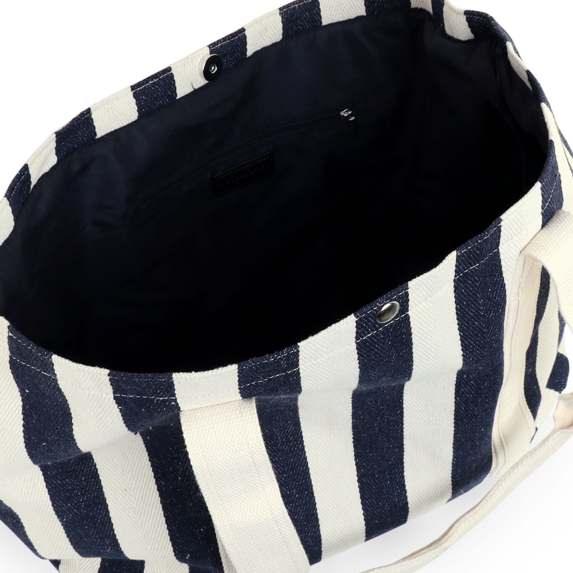 Accessorize London Women's Faux Leather Beige Stripe shopper Bag