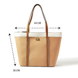 Accessorize London women's Faux Leather Cream Maddox Tote bag