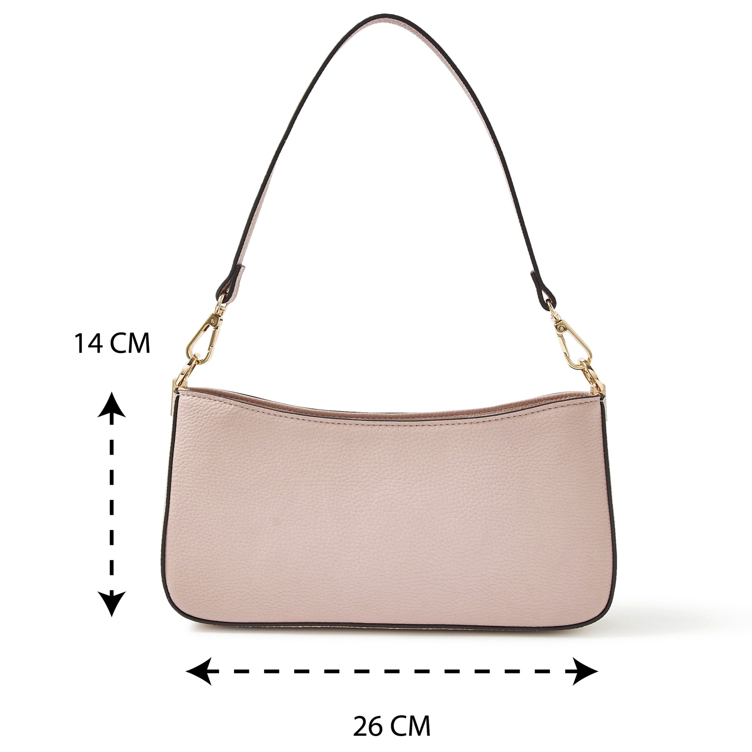 Accessorize London Women's Faux Leather Nude Roxanne Shoulder Bag