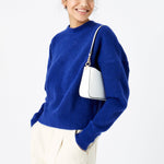 Accessorize London Women's Faux Leather White Roxanne Shoulder Bag