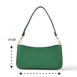 Accessorize London Women's Faux Leather Green Roxanne Shoulder Bag