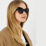 Bridget Wide Arm Cateye Sunglasses