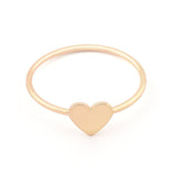 Accessorize London Women's Gold Pack of 2 Crystal & Heart Stacking Rings-Medium