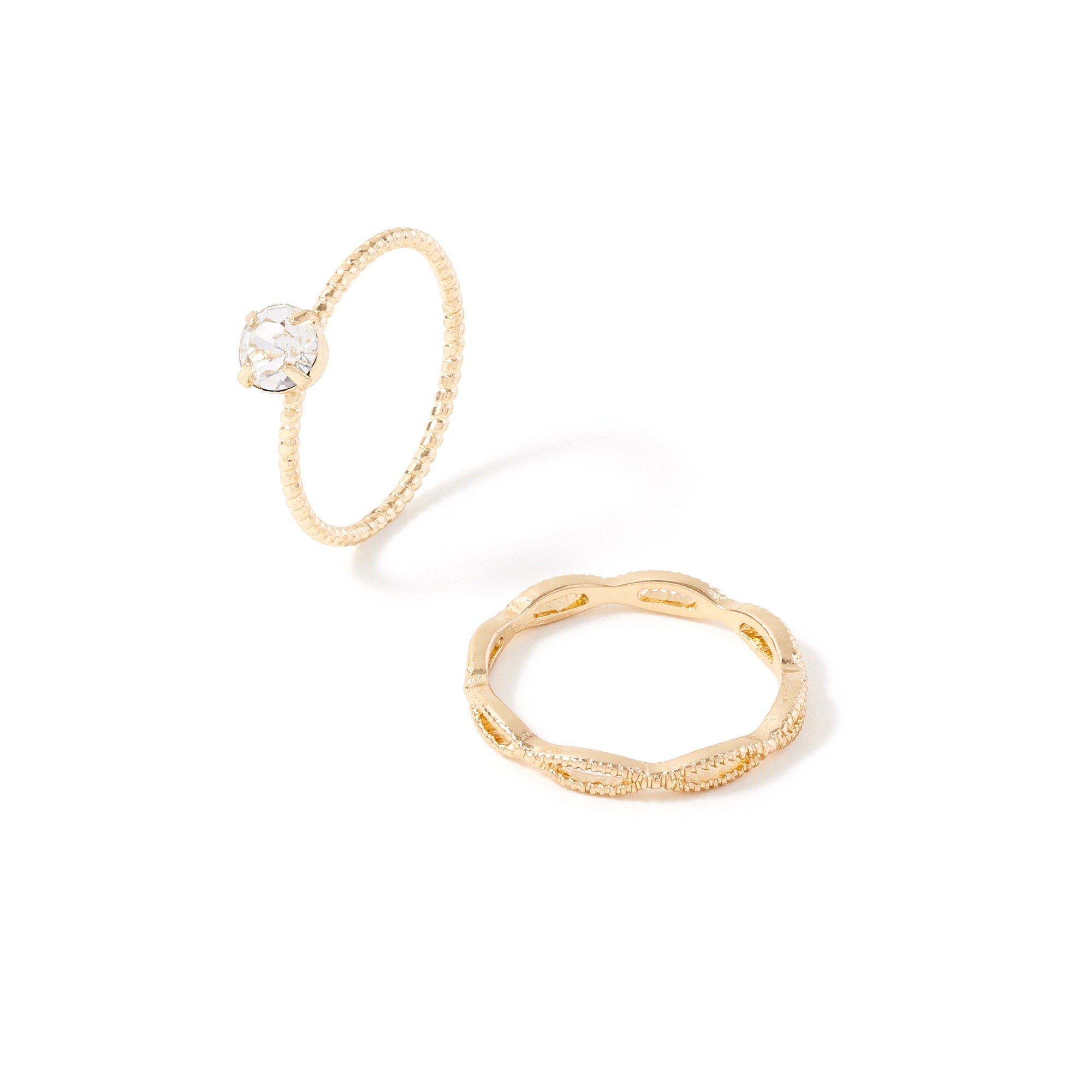 Buy Large Gold 2X Solitaire Rings Online