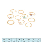 Accessorize London Women's Pastel Pop Set of 10 Enamel Rings Pack