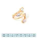Accessorize London Women's Pastel Pop Crystal Gems Wrap Ring-Small