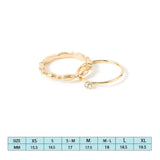 Accessorize London Women's Gold Set of 2 Crystal Marquise Band Ring Set-Small