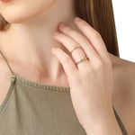 Accessorize London Women's Gold Set of 2 Crystal Marquise Band Ring Set-Small