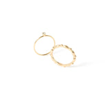 Accessorize London Women's Gold Set of 2 Crystal Marquise Band Ring Set