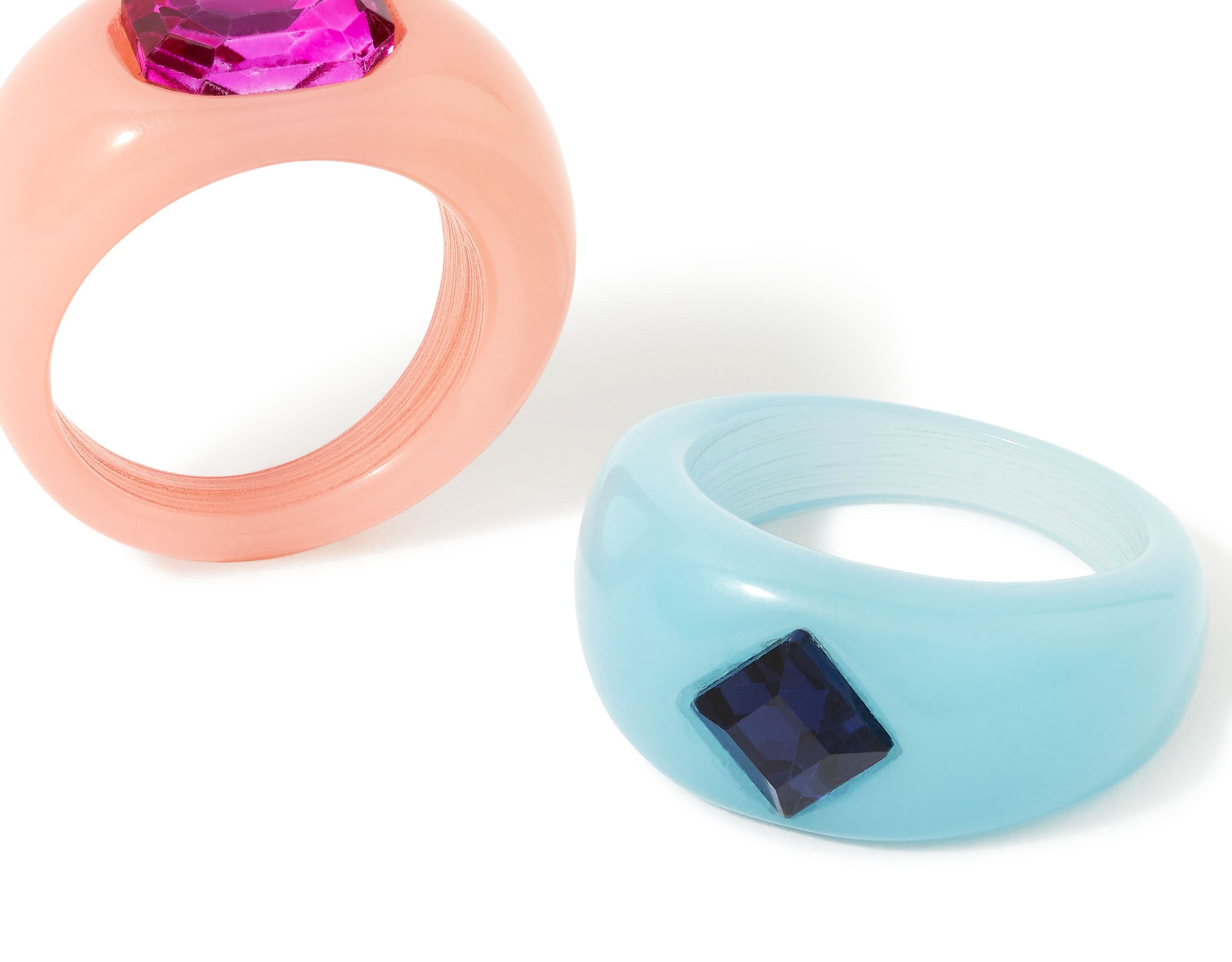 Accessorize London Women'S Set Of 2 Clear Crystal Rings- Medium
