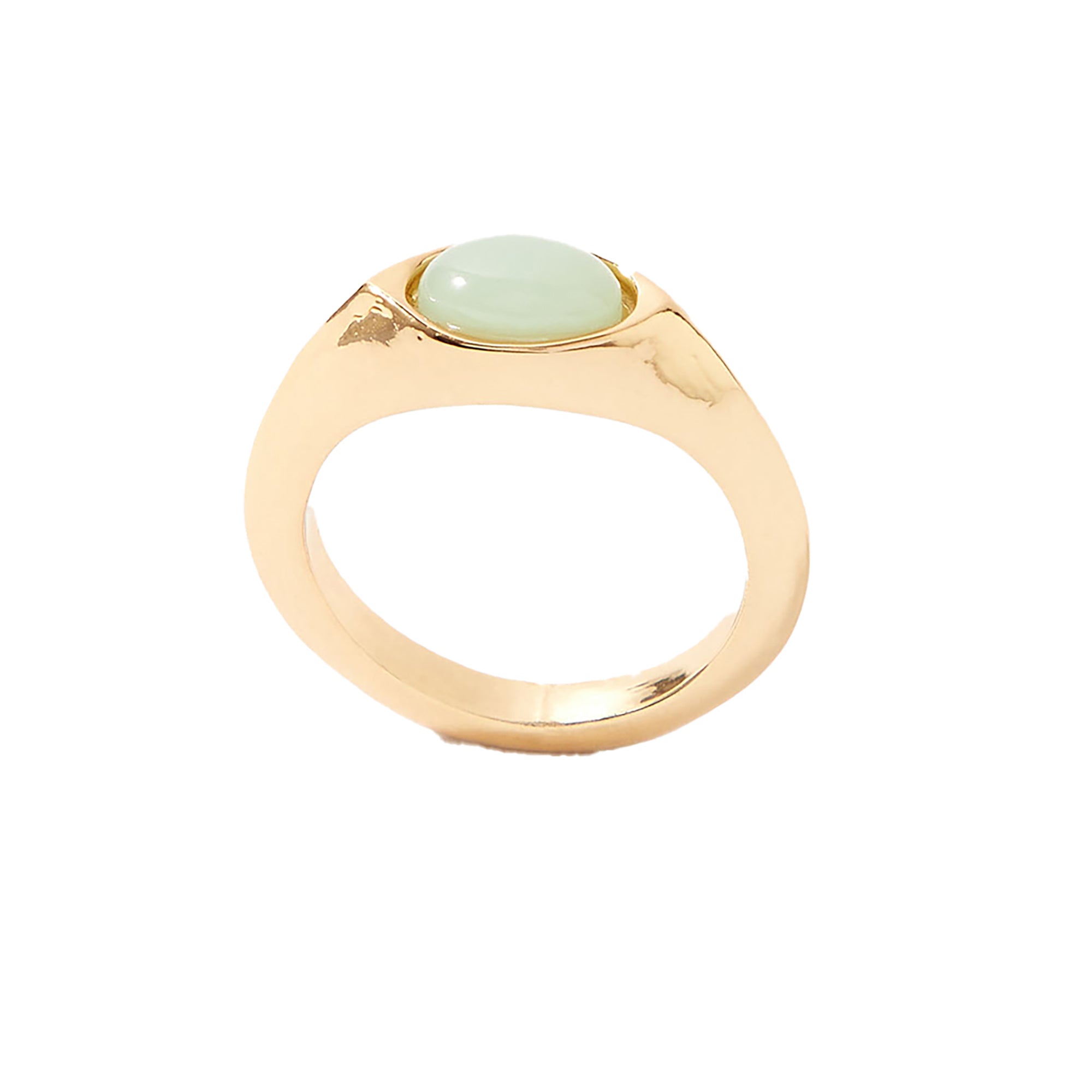 Accessorize London Women'S Gold & Blue Signet Stone Ring-Large