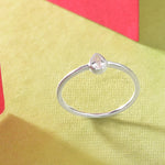 925 Pure Sterling Silver Cz Teardrop Ring For Women-Medium