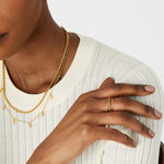Real Gold Plated Set of 3 Knot And Twist Stacking Rings For Women By Accessorize London